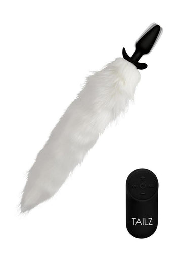 Vibrating Fox Tail Slender Anal Plug