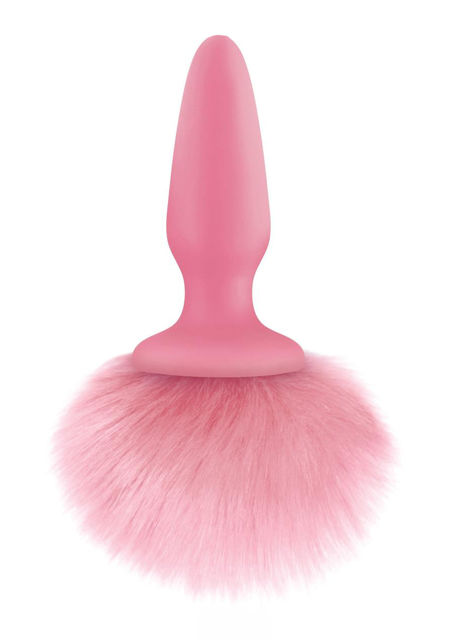 Bunny Tails Silicone Butt Plug Pink