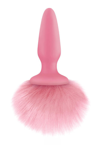 Bunny Tails Silicone Butt Plug Pink