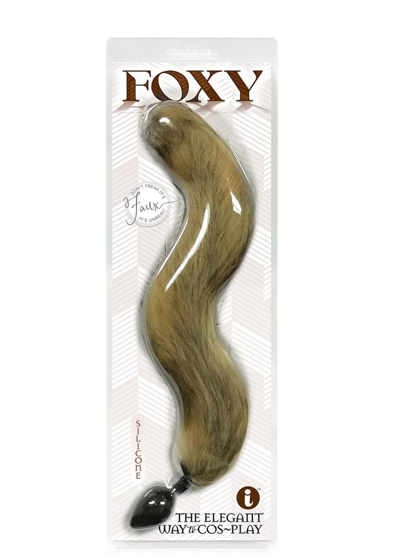 Foxy Silicone Fox Tail Butt Plug - Black