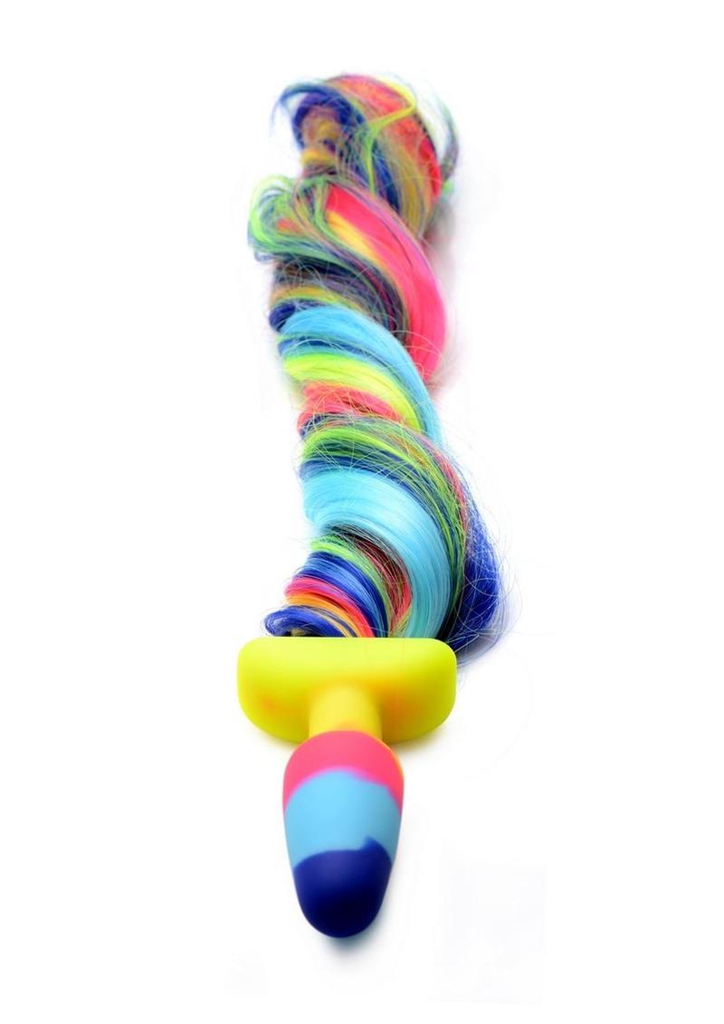 Unicorn Tail Butt Plugs Fantasy Anal Plug with Colorful Tail Unicorn Tail Butt Plugs Fantasy Anal Plug with Colorful Tail